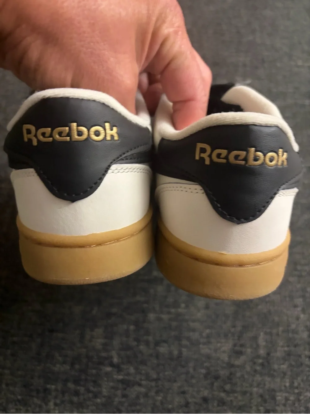 Reebok men’s White & Black Classic Court Shoes